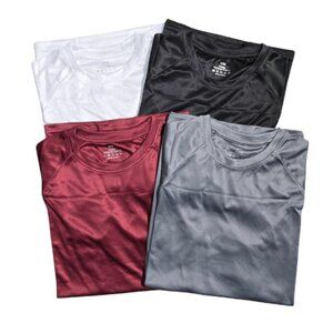 NIP | 4-Pack Performance Long Sleeve Shirts | Black, Gray, White, Red | Size S/M